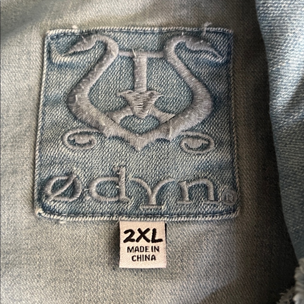 DYN‎ Frayed Denim vest plus size 2X - Picture 3 of 9